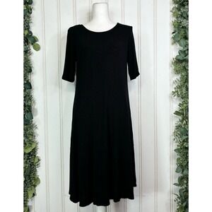 Philosophy Black Midi Dress Womens MEDIUM Minimalist Soft‎ Feminine Capsule